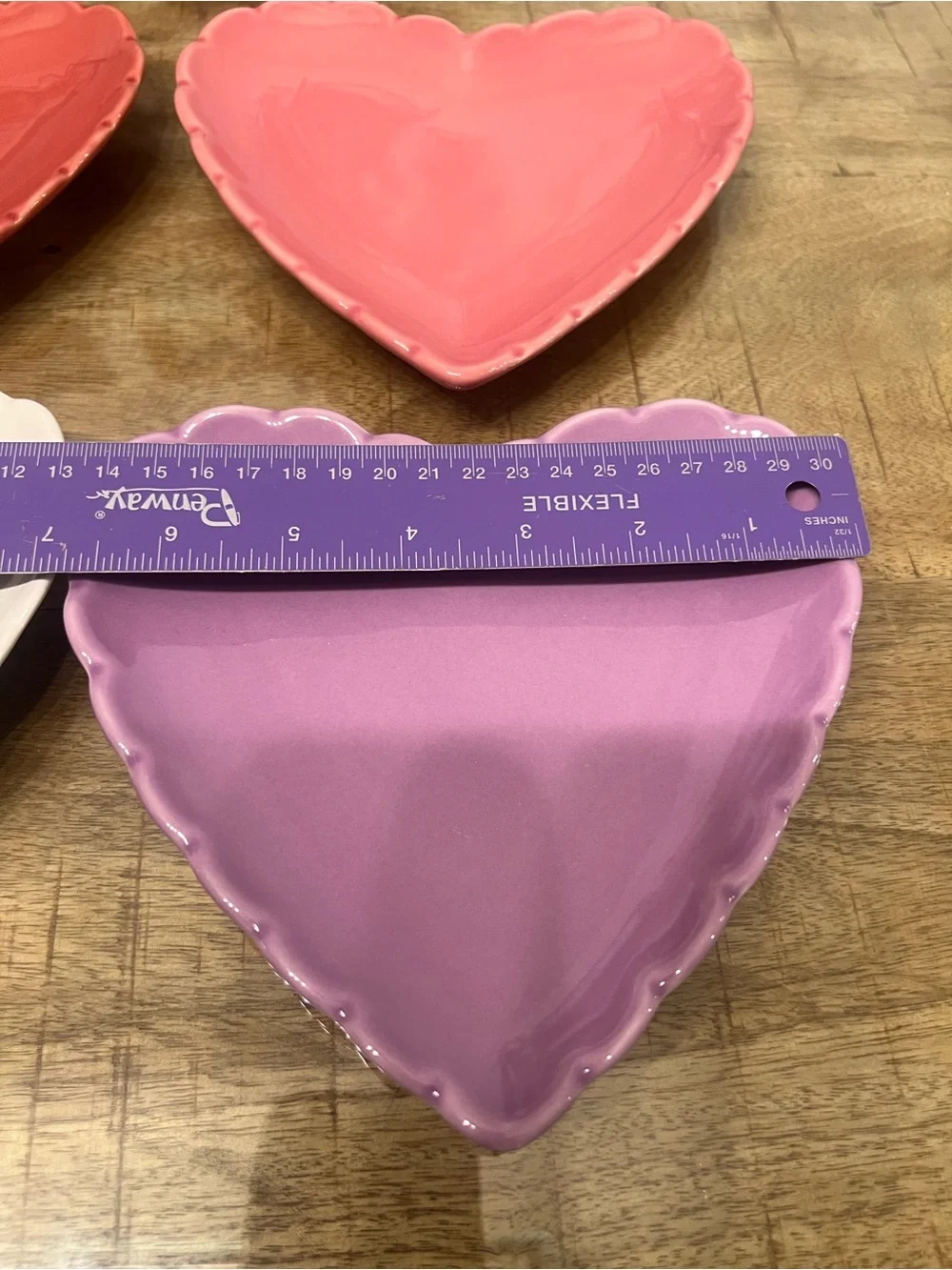 4 Williams-Sonoma Pink Heart-Shaped Ceramic Dish